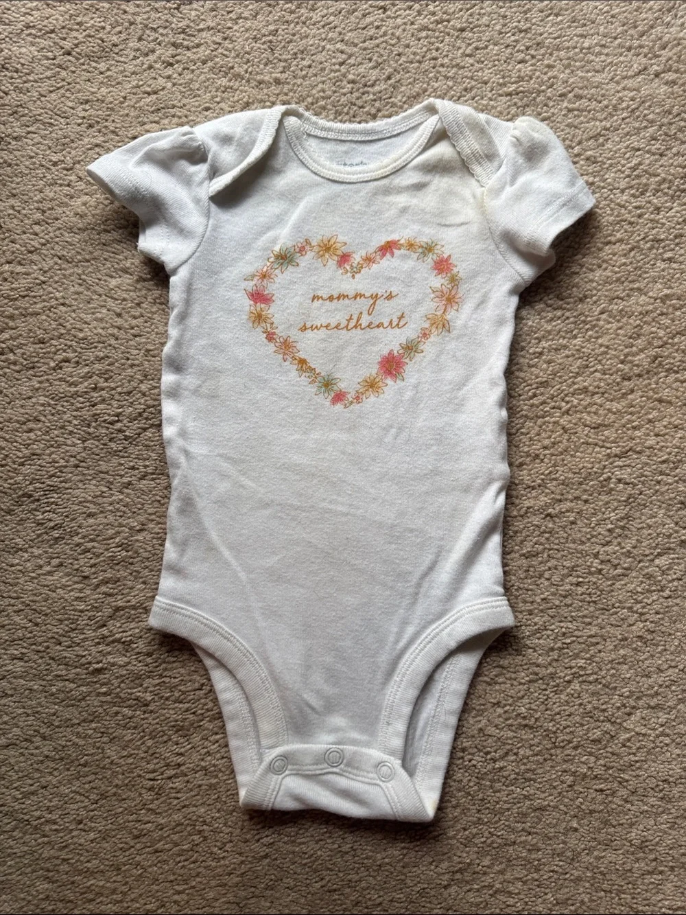 Carter’s Baby Girl Bodysuit Lot 3M | 3 Short Sleeve Onesies
